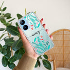 Blue Floral Customize Anti Yelllow Case For Realme C55