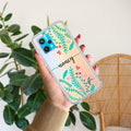 Blue Floral Customize Anti Yelllow Case For Realme 9 Pro 5G