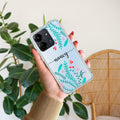 Blue Floral Customize Transparent Silicon Case For Redmi 13C 4G