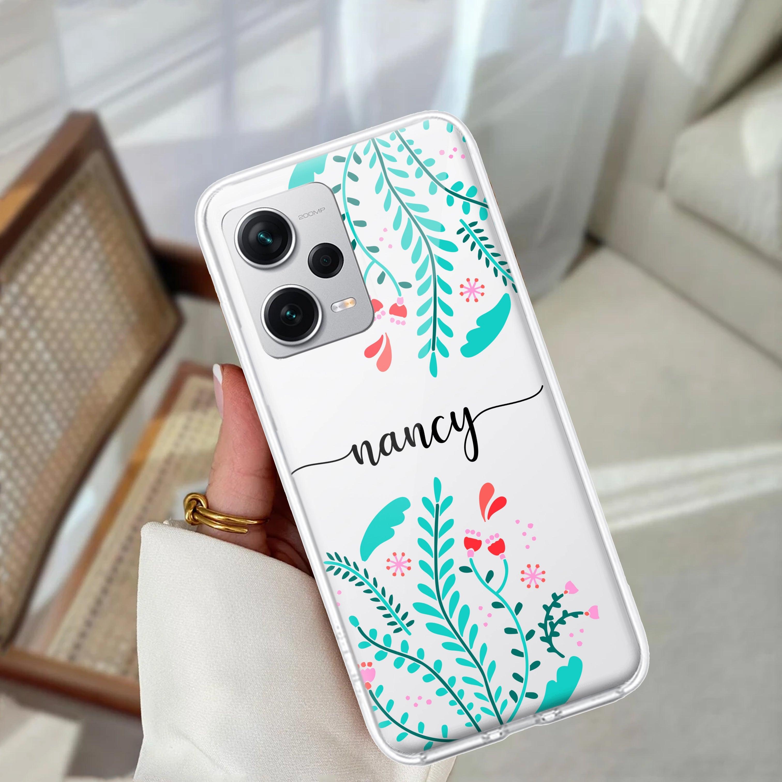 Blue Floral Customize Transparent Silicon Case For Redmi/Xiaomi - ShopOnCliQ