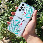 Blue Floral Customize Anti Yellow Case For Samsung Galaxy A23 5G