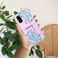 Blue Floral Customize Transparent Silicon Case For Samsung Galaxy S20 FE