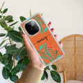 Blue Floral Customize Transparent Silicon Case For Vivo Y73