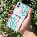 Blue Floral Customize Transparent Silicon Case For iPhone 11