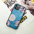 Blue Flower Glass Case Cover For iPhone - ShopOnCliQ