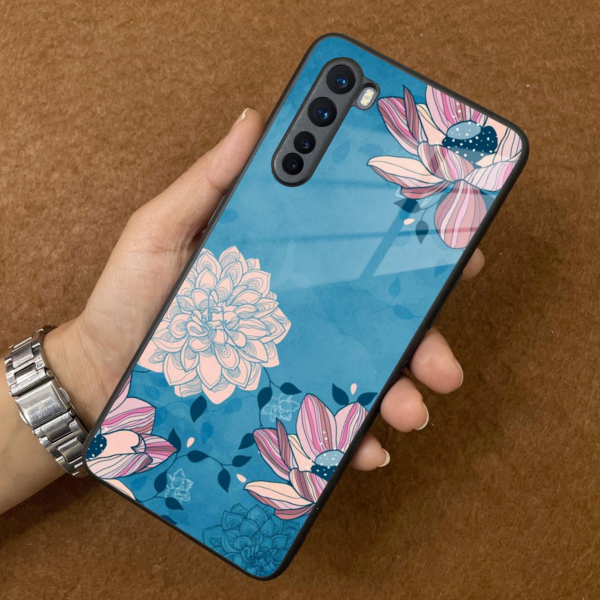 Blue Flower Glass Phone Cover for OnePlus ShopOnCliQ