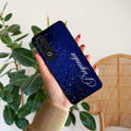 Blue Glitter Customize Glass Case Cover For Oneplus - ShopOnCliQ