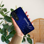 Blue Glitter Customize Glass Case Cover For Oneplus - ShopOnCliQ