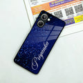 Blue Glitter Customize Glass Case Cover For Realme/Narzo - ShopOnCliQ