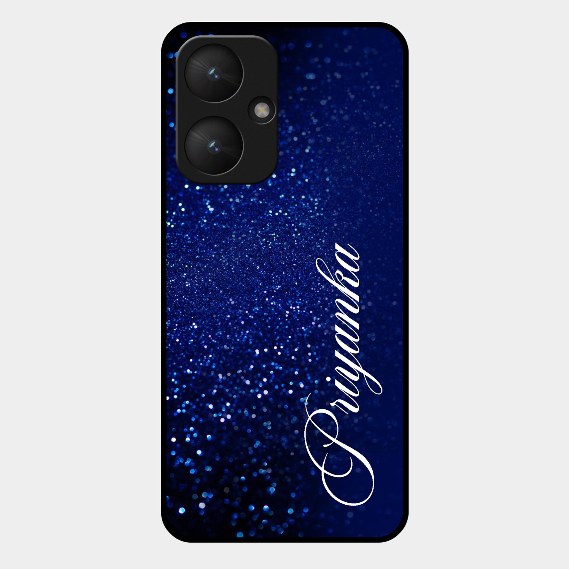 Blue Glitter Customize Glass Case Cover For Redmi/Xiaomi ShopOnCliQ