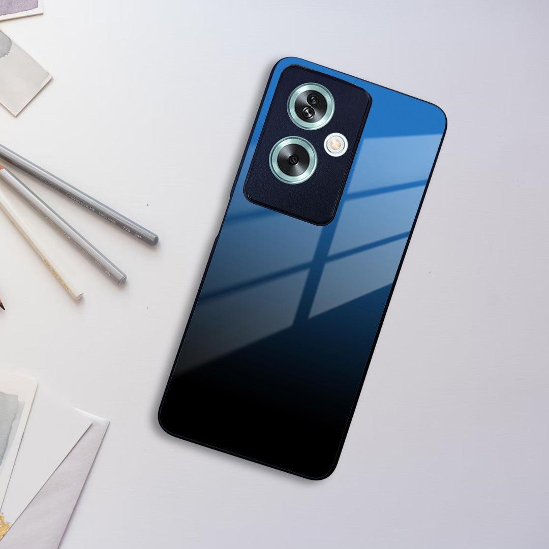 Blue Gradient Glass Case Cover For Oppo