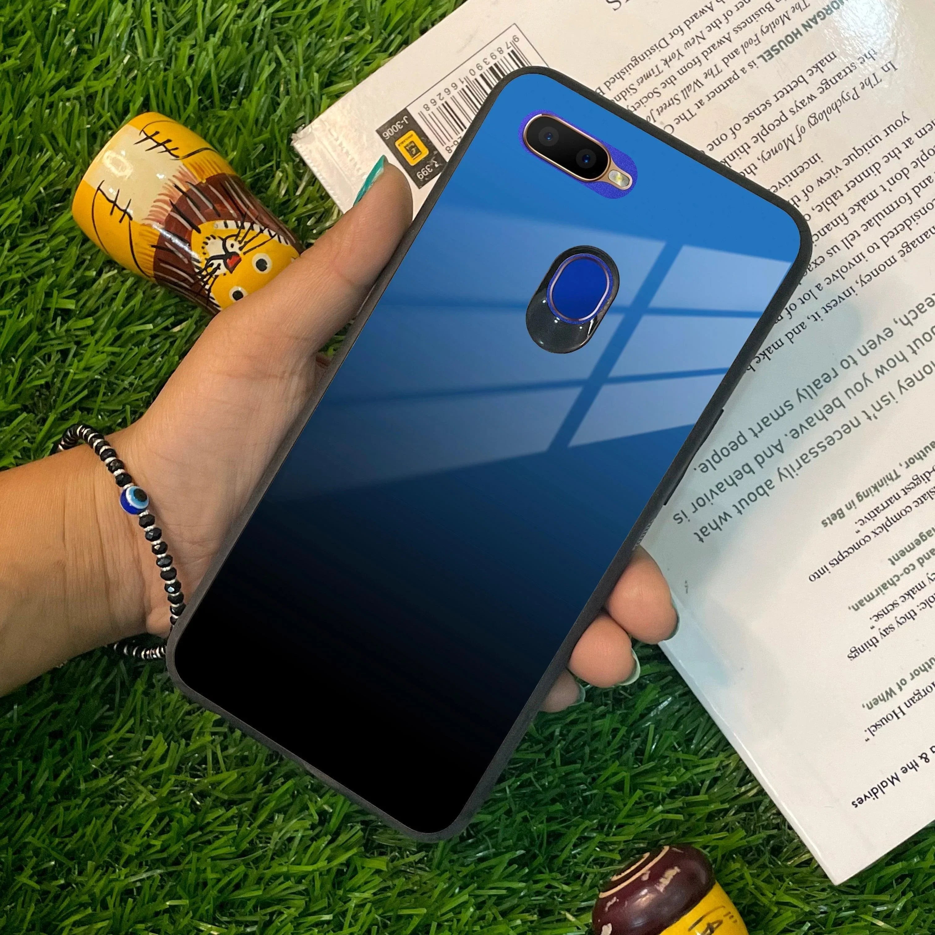 Blue Gradient Glass Case Cover For Oppo - ShopOnCliQ