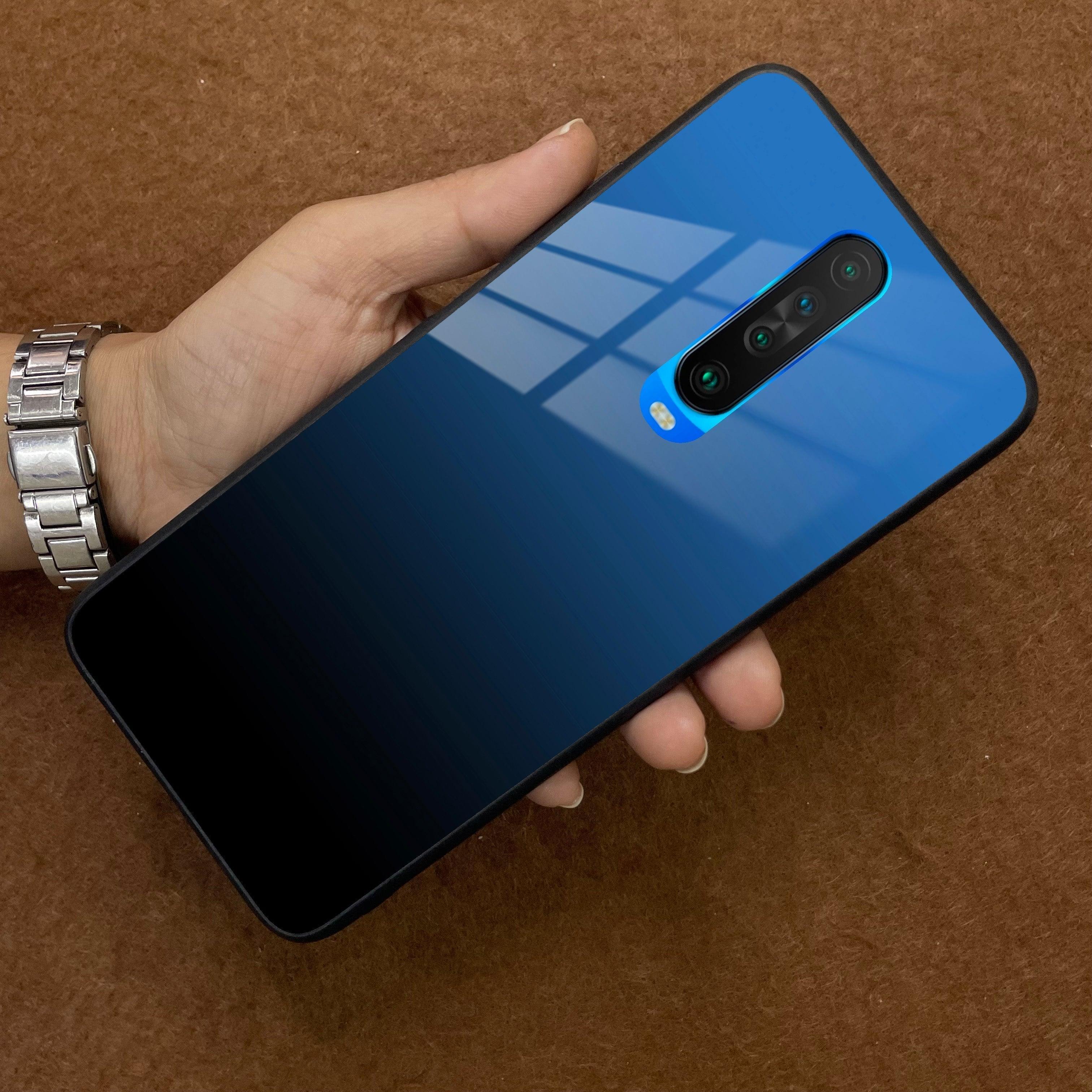 Blue Gradient Glass Case Cover For Poco - ShopOnCliQ
