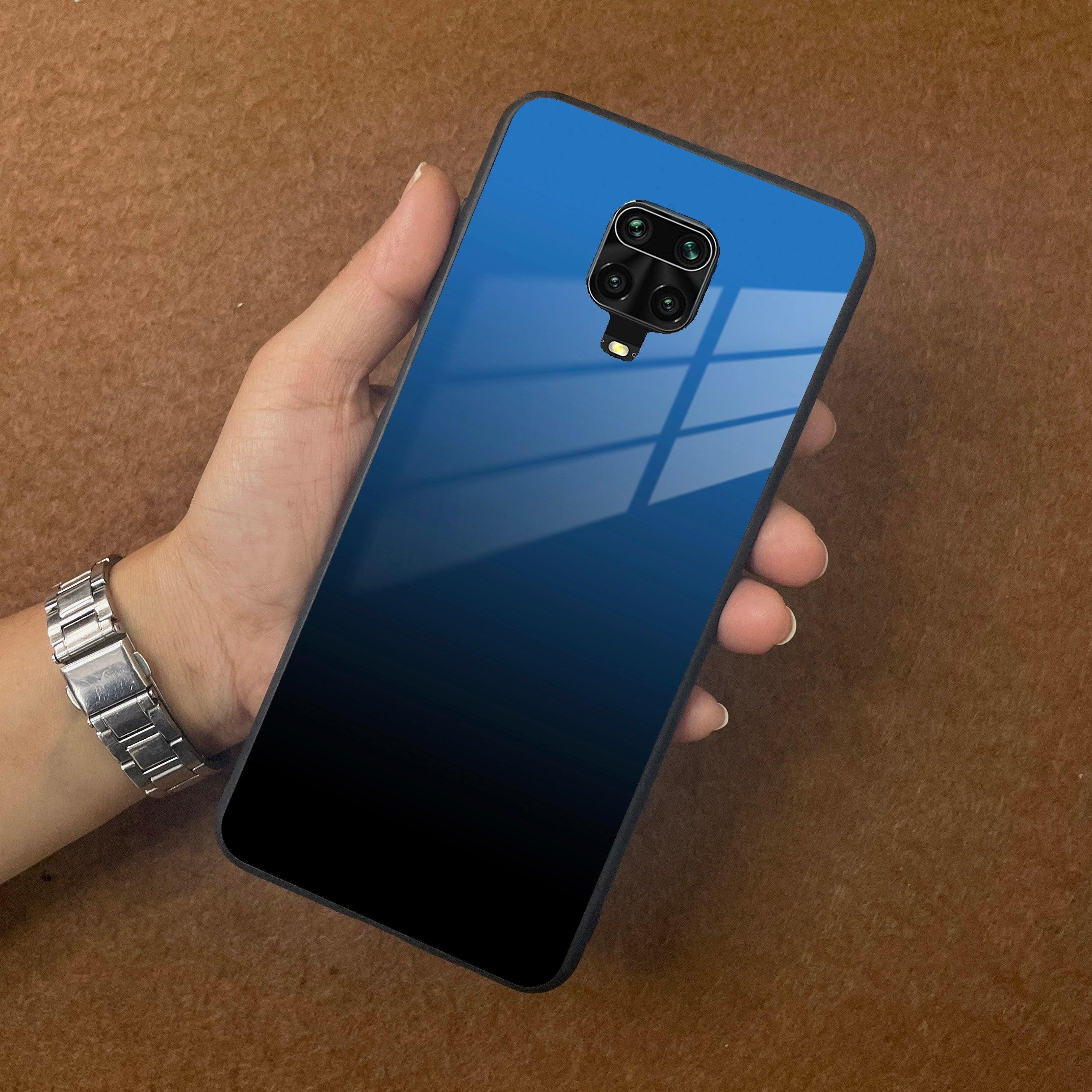 Blue Gradient Glass Case Cover For Poco - ShopOnCliQ