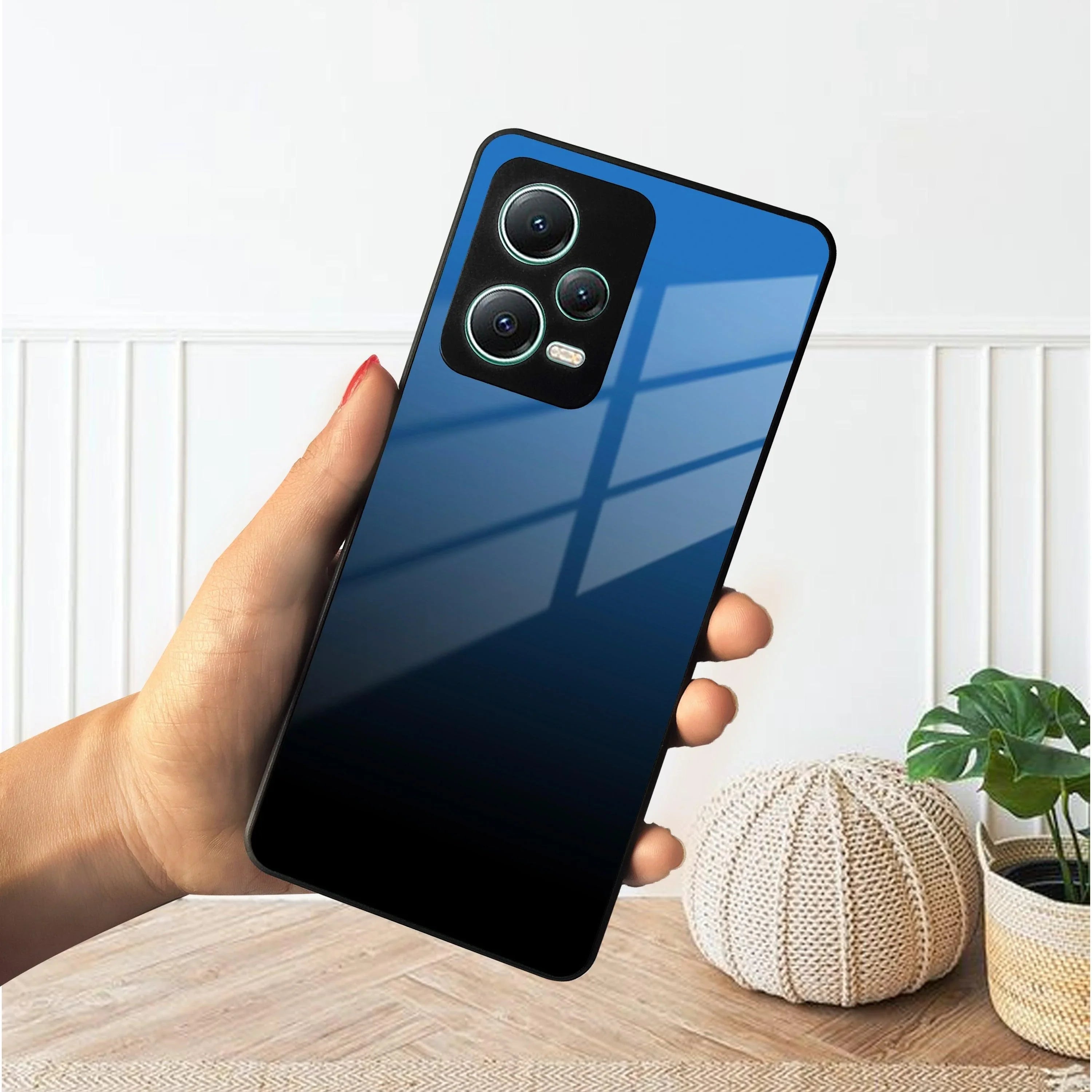 Blue Gradient Glass Case Cover For Poco - ShopOnCliQ