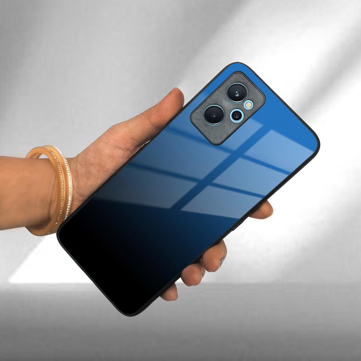 Blue Gradient Glass Case Cover For Realme/Narzo ShopOnCliQ