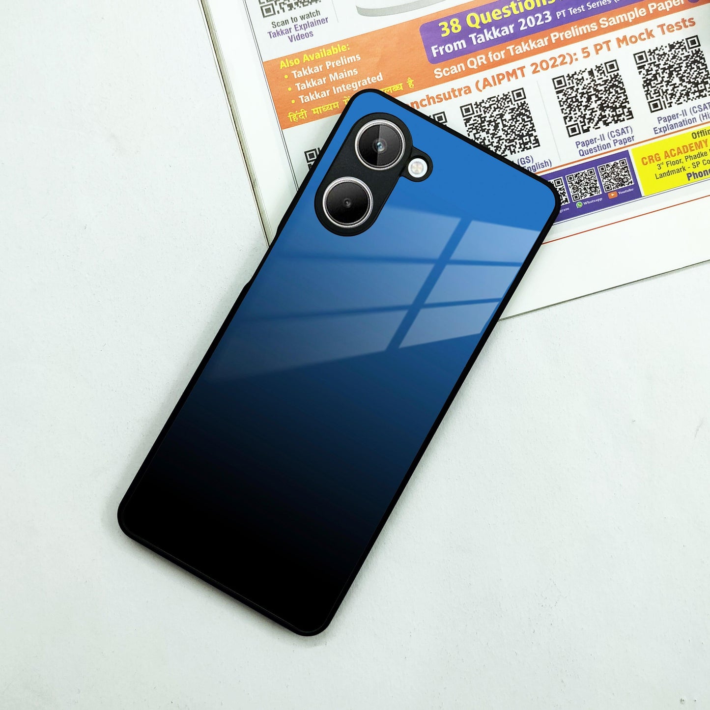 Blue Gradient Glass Case Cover For Realme/Narzo ShopOnCliQ