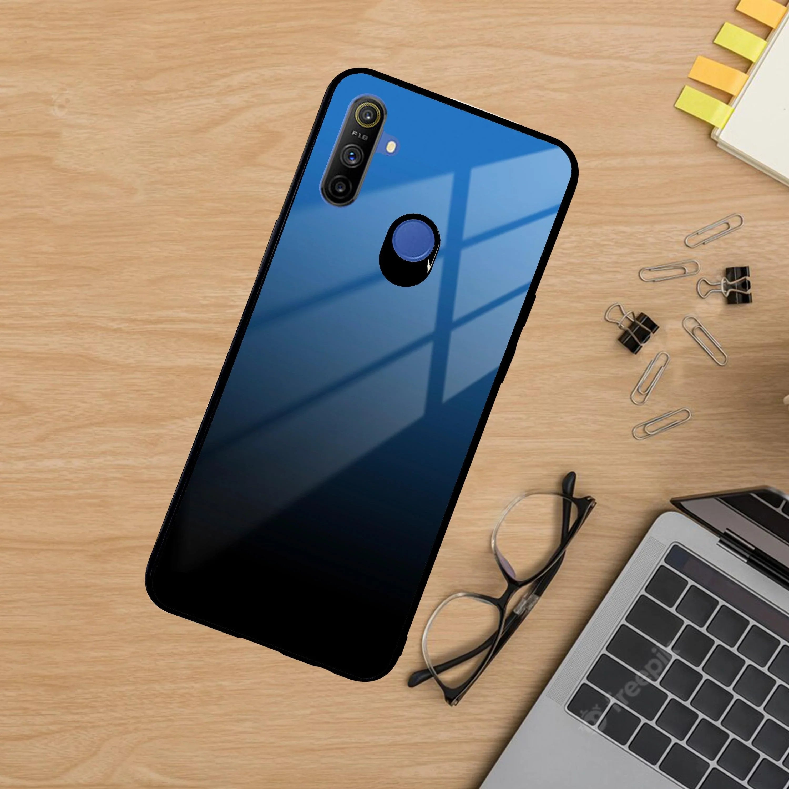 Blue Gradient Glass Case Cover For Realme/Narzo - ShopOnCliQ