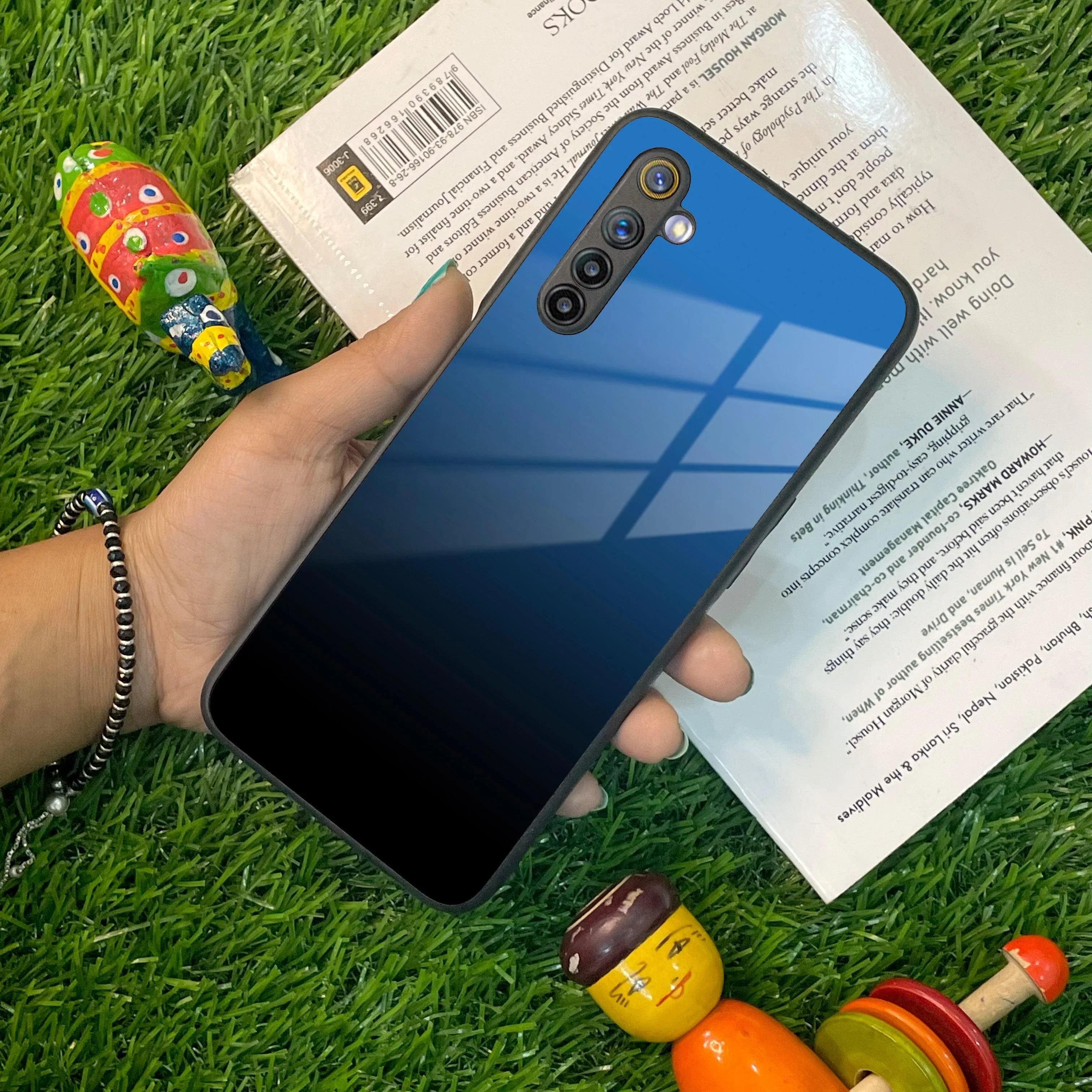 Blue Gradient Glass Case Cover For Realme/Narzo - ShopOnCliQ