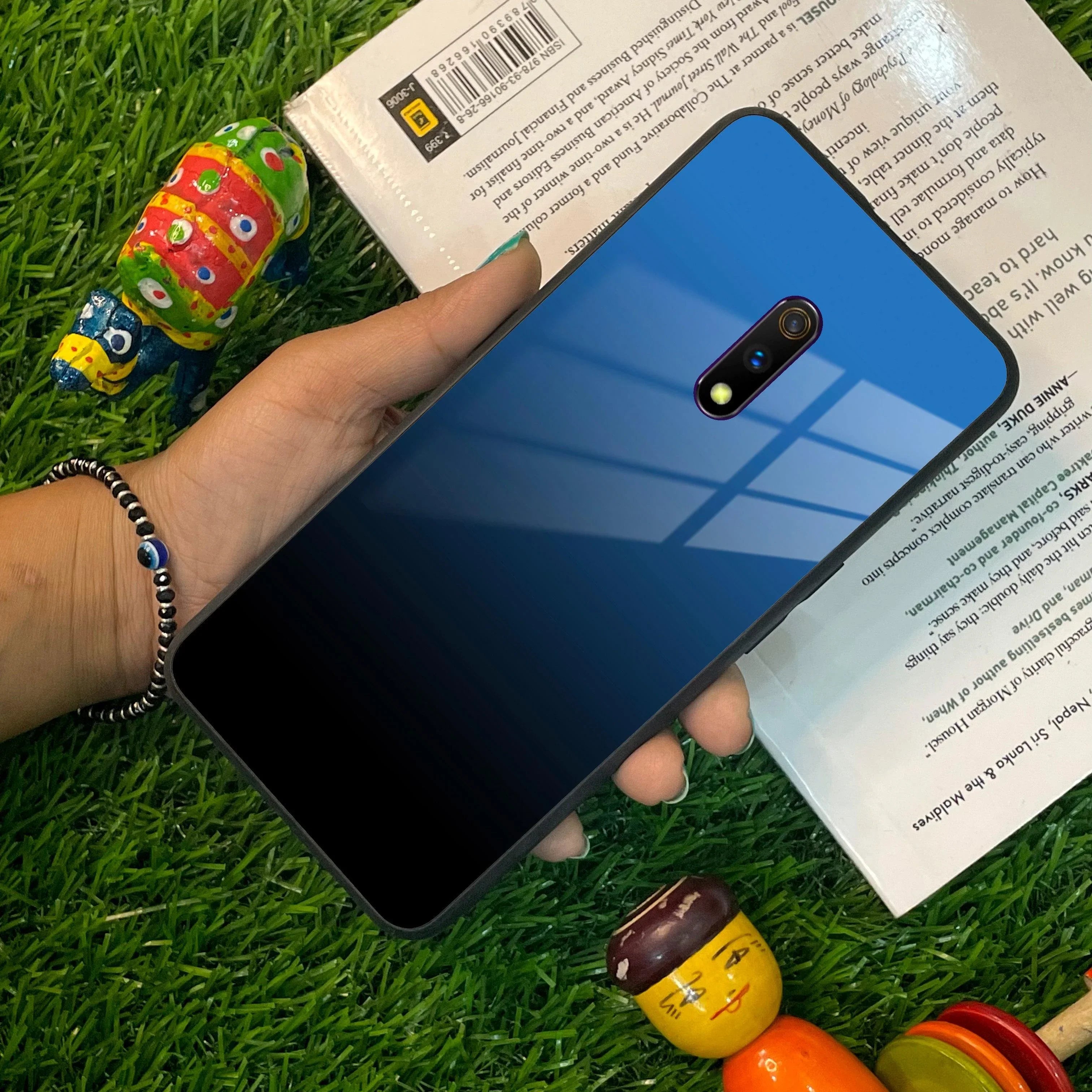 Blue Gradient Glass Case Cover For Realme/Narzo - ShopOnCliQ