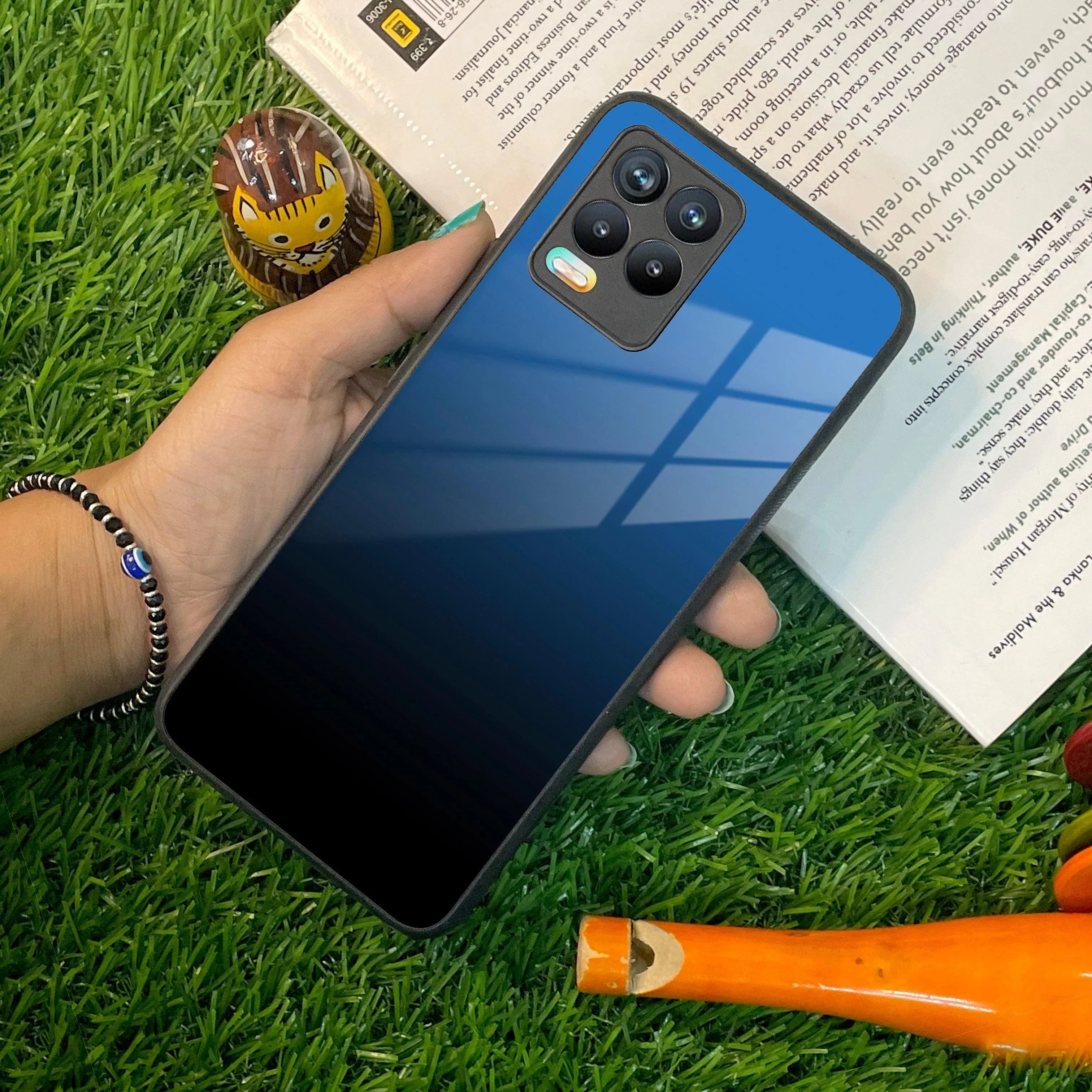 Blue Gradient Glass Case Cover For Realme/Narzo - ShopOnCliQ