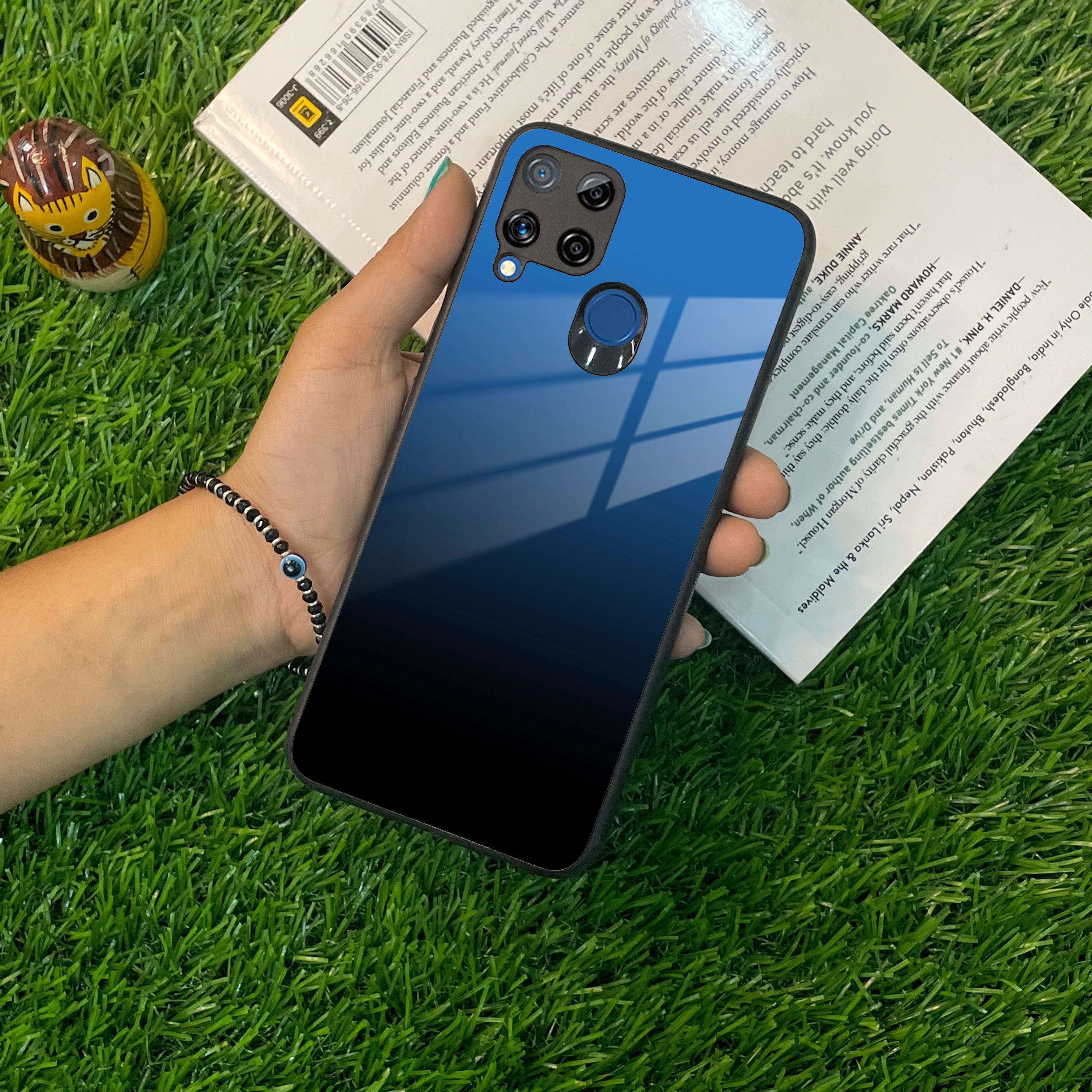 Blue Gradient Glass Case Cover For Realme/Narzo - ShopOnCliQ