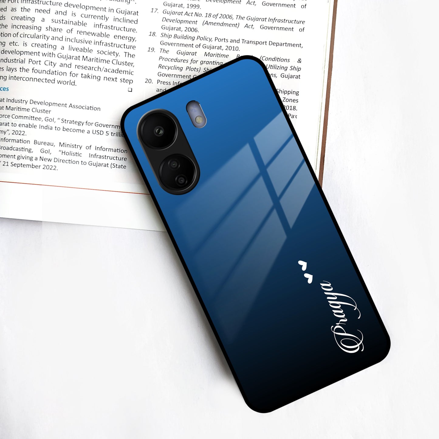 Blue Gradient Glass Case Cover For Redmi/Xiaomi ShopOnCliQ