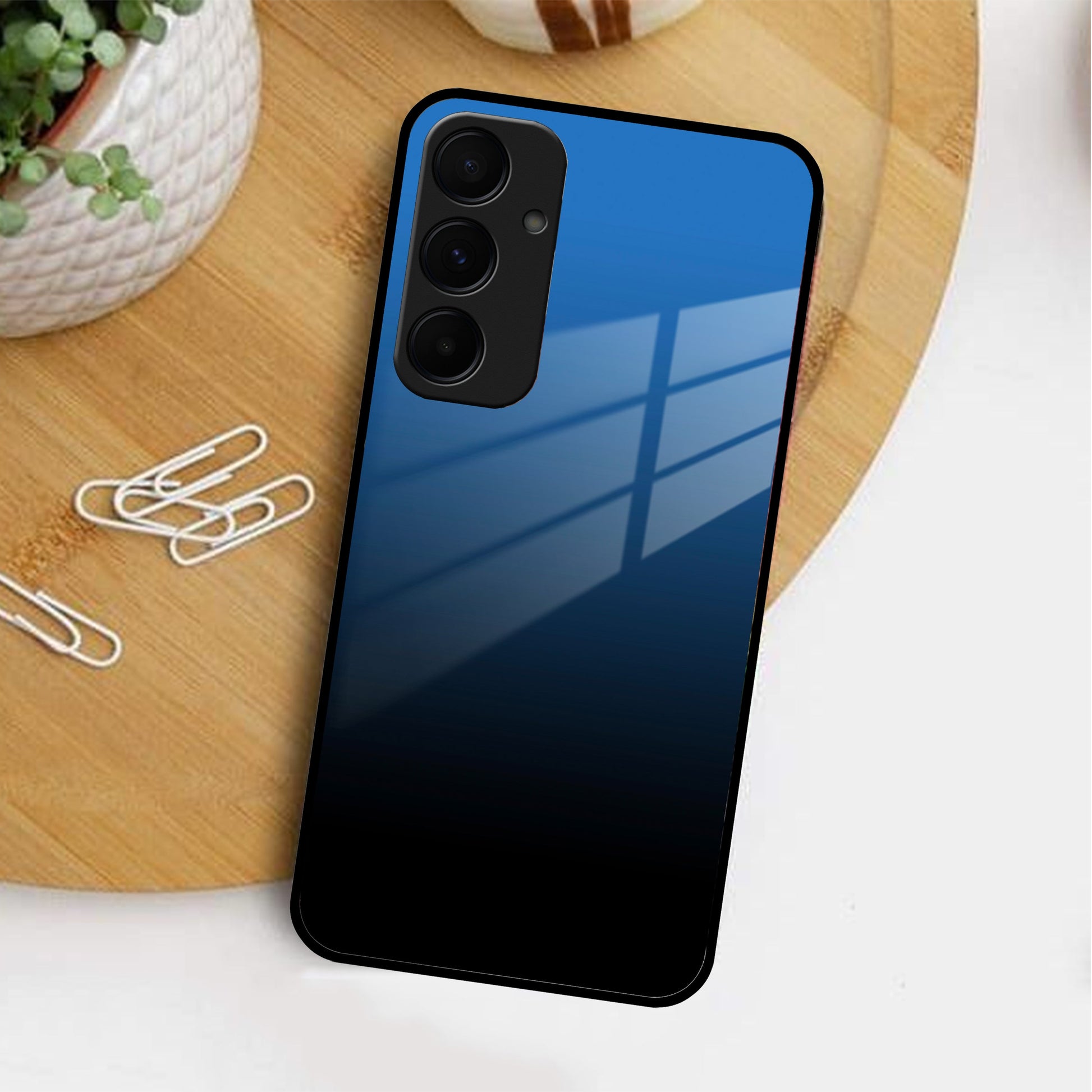 Blue Gradient Glass Case Cover For Samsung ShopOnCliQ