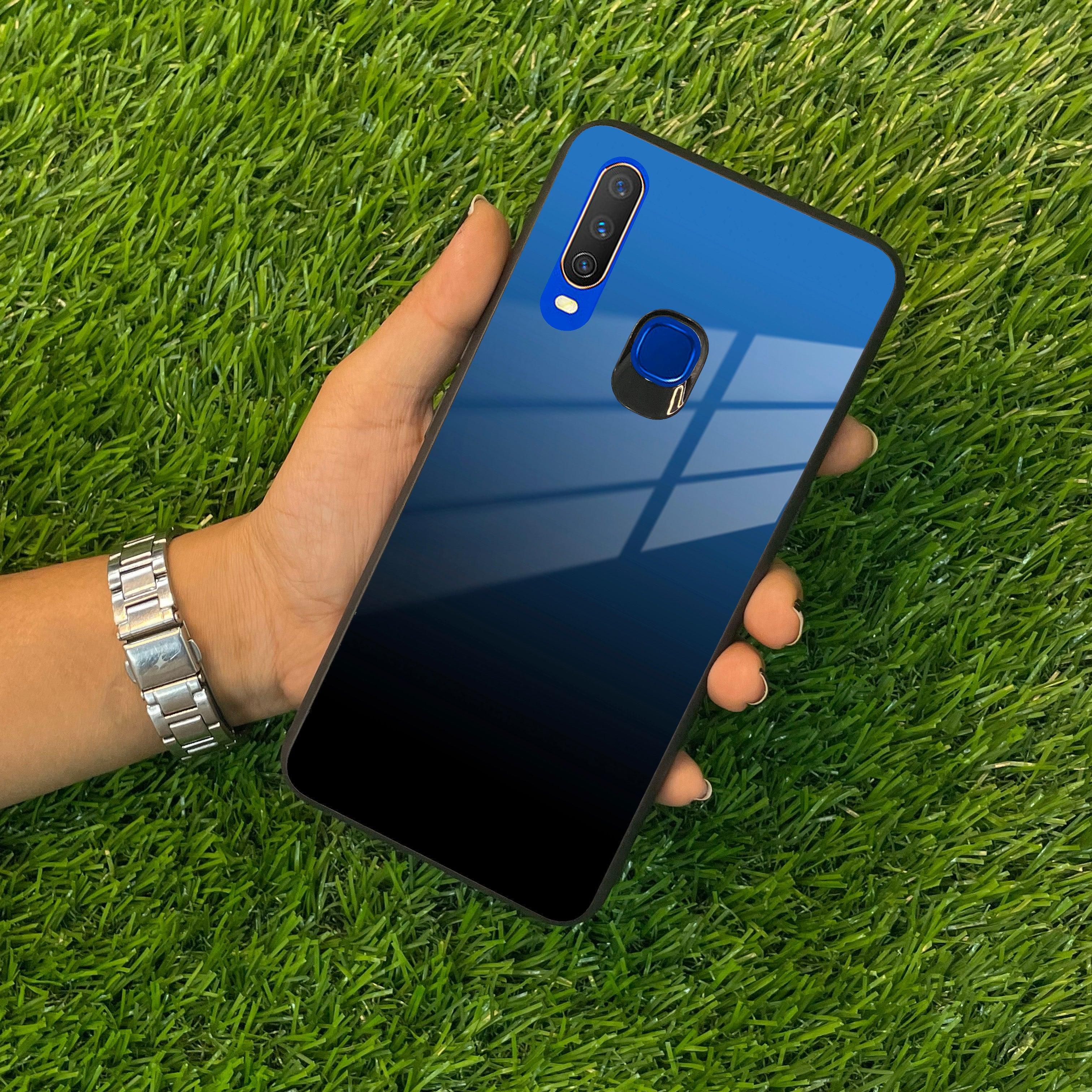 Blue Gradient Glass Case Cover For Vivo - ShopOnCliQ