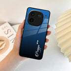 Blue Gradient Glass Case Cover For Vivo - ShopOnCliQ