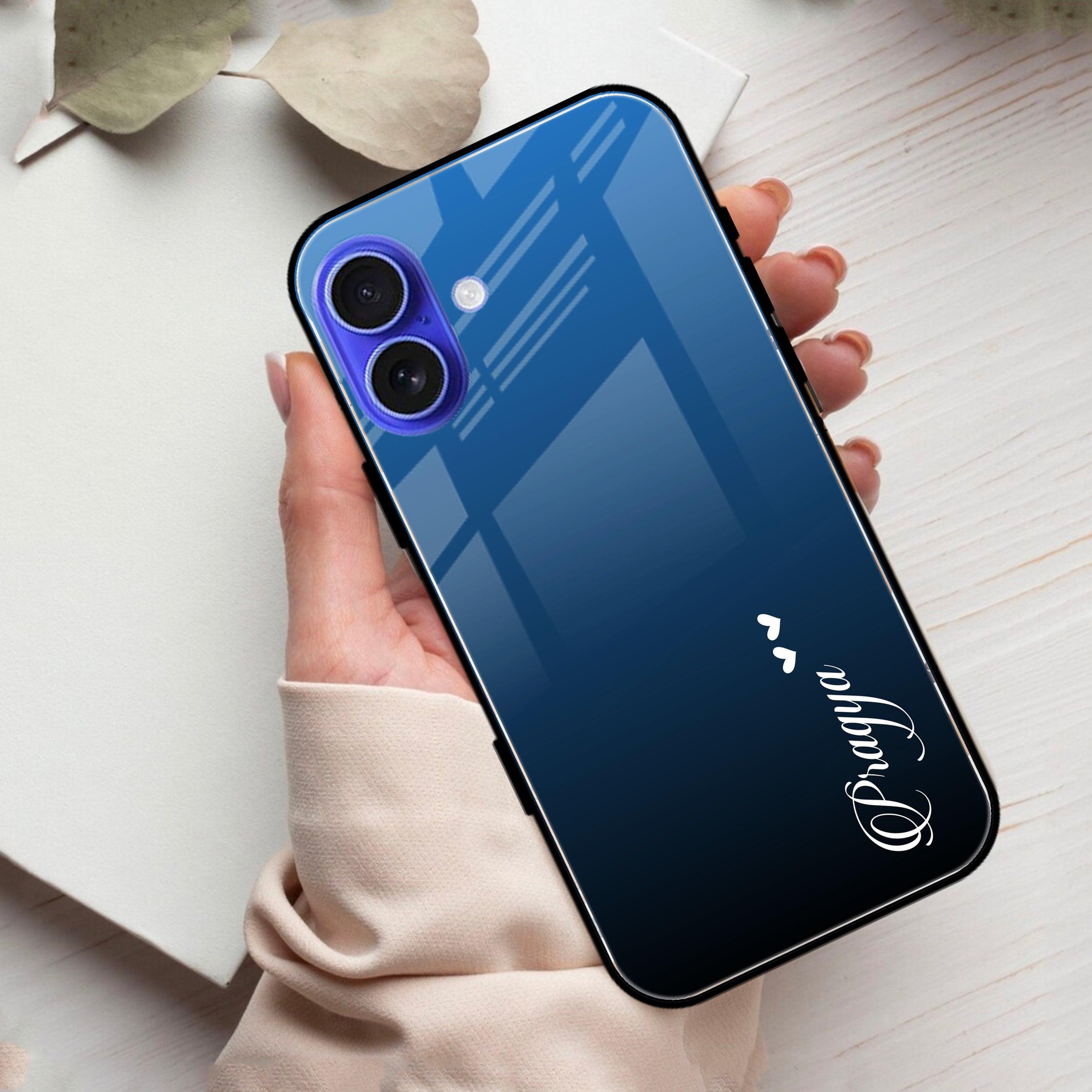 Blue Gradient Glass Case Cover For iPhone - ShopOnCliQ