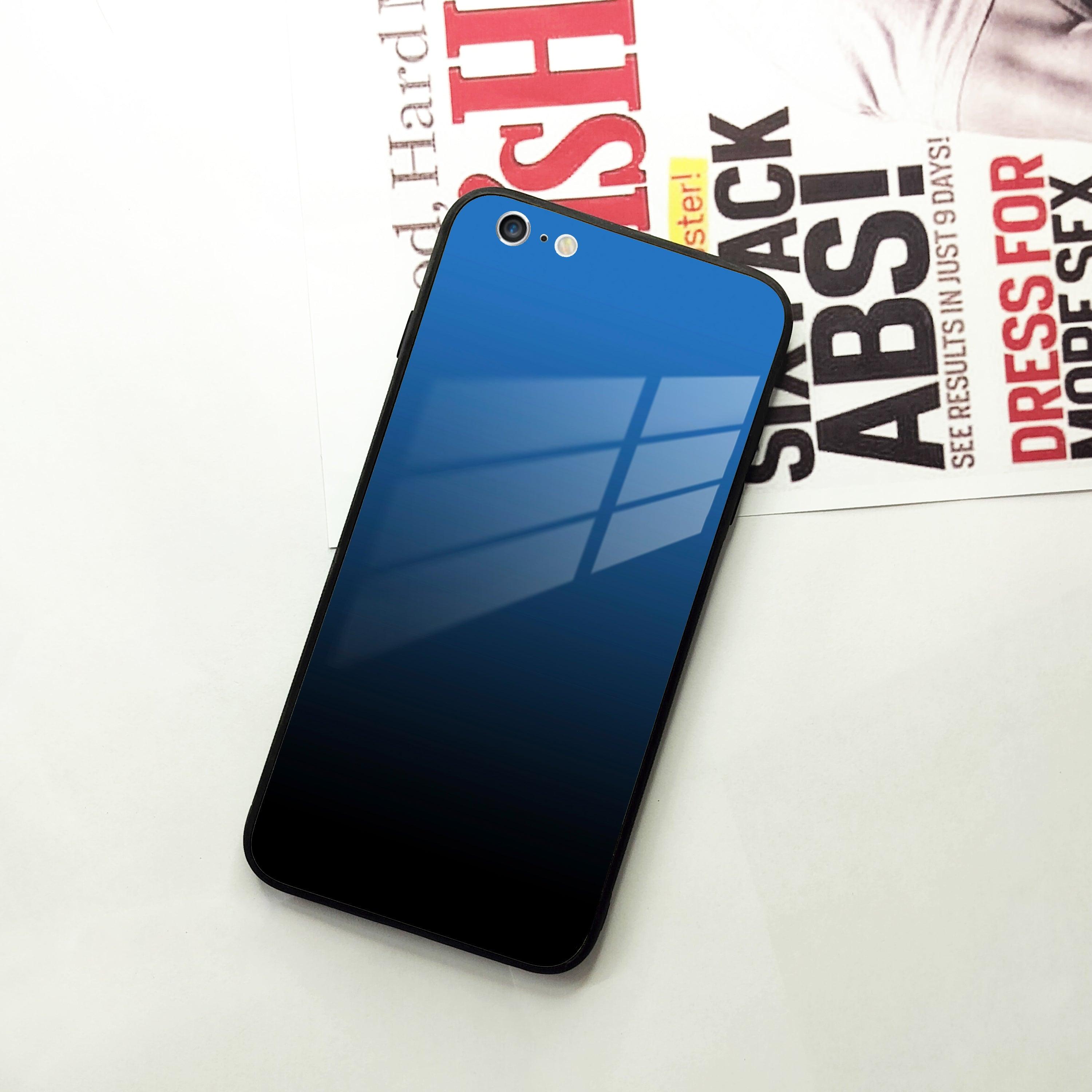 Blue Gradient Glass Case Cover For iPhone - ShopOnCliQ
