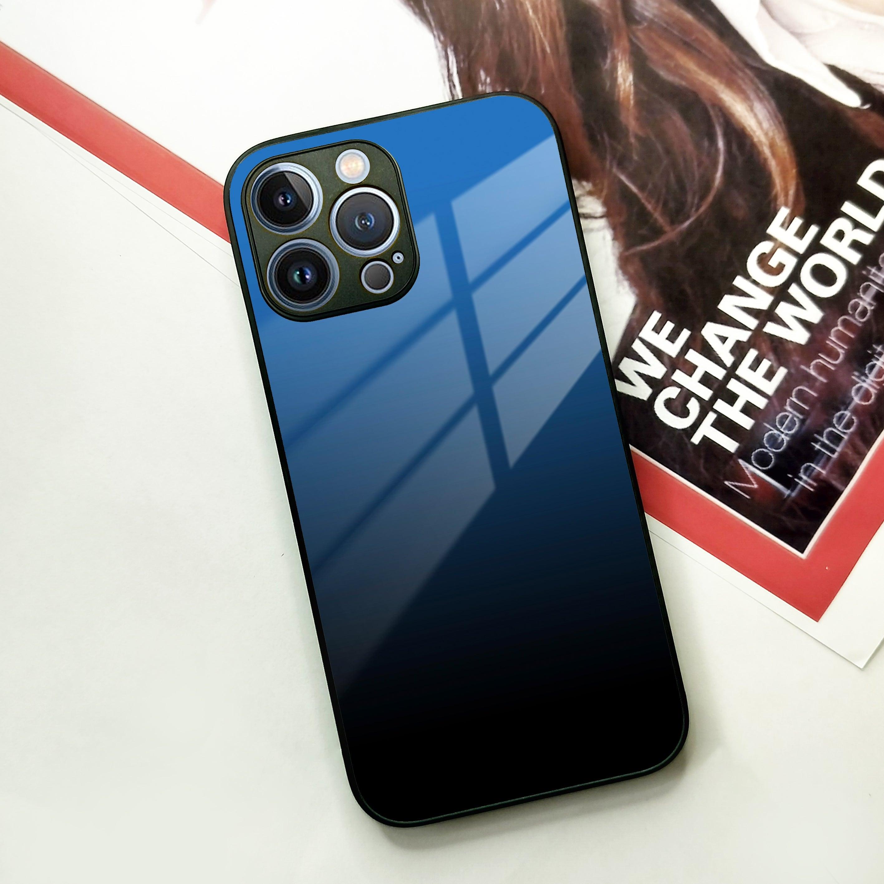Blue Gradient Glass Case Cover For iPhone - ShopOnCliQ