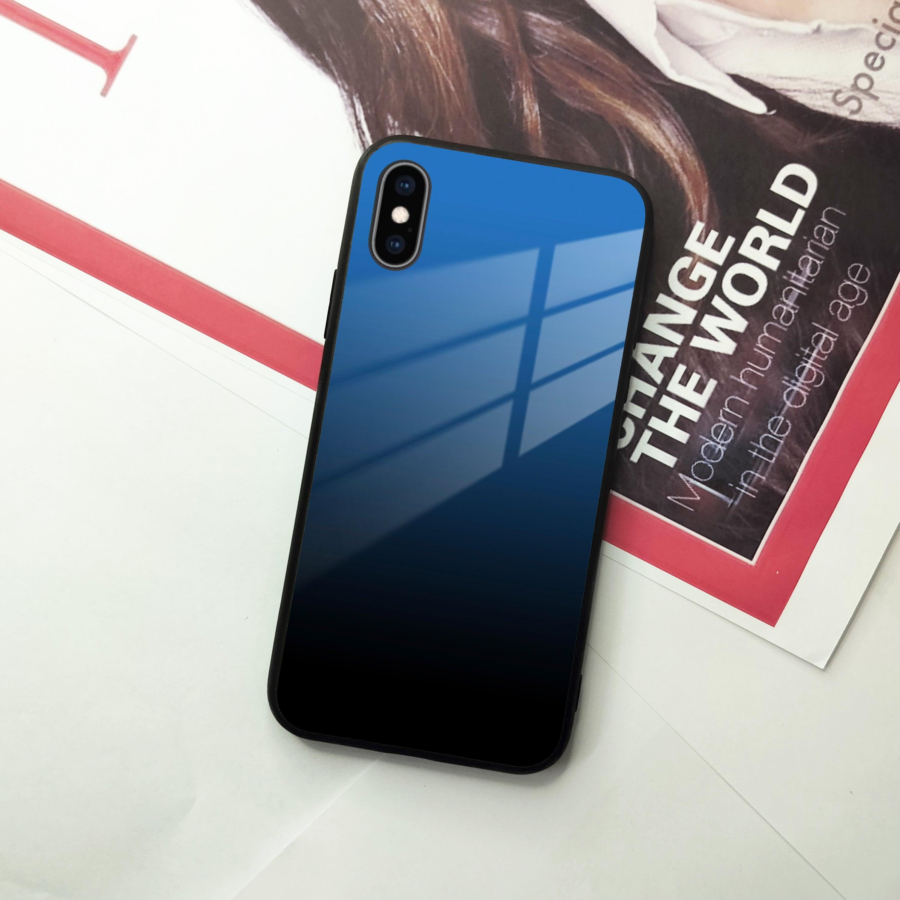 Blue Gradient Glass Case Cover For iPhone - ShopOnCliQ