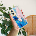 Blue Gradient Marble Customize Anti Yellow Case For Oppo F21 Pro (5G)