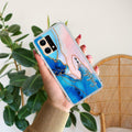 Blue Gradient Marble Customize Anti Yellow Case For Oppo Reno 7 5G