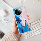 Blue Gradient Marble Customize Transparent Silicon Case For Xiaomi 14 Civi 5G