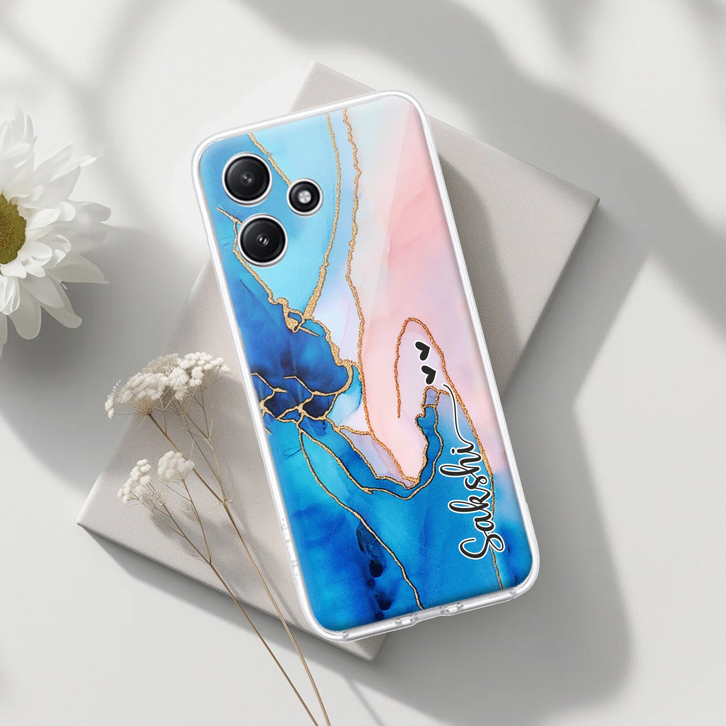 Blue Gradient Marble Customize Transparent Silicon Case For Redmi/Xiaomi ShopOnCliQ