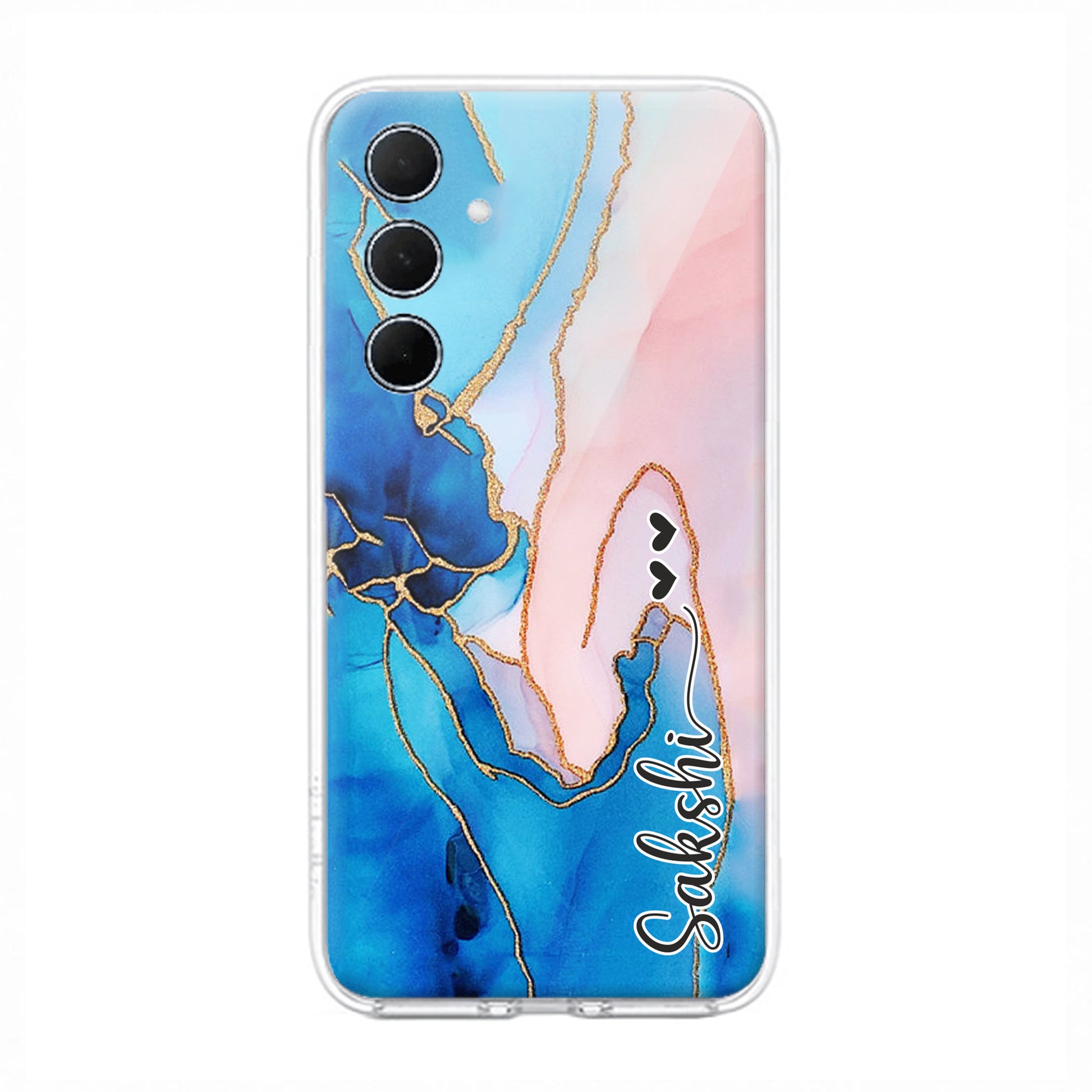 Blue Gradient Marble Customize Transparent Silicon Case For Samsung ShopOnCliQ