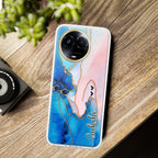 Blue Gradient Marble Customize Anti Yelllow Case Realme/NarzoRealme 11 5G