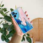 Blue Gradient Marble Customize Transparent Silicon Case Realme/NarzoRealme C35 / Realme Narzo 50A Prime