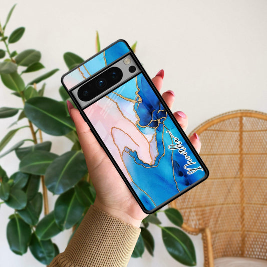 Blue Marble Glossy Metal Case Cover For Google - ShopOnCliQ