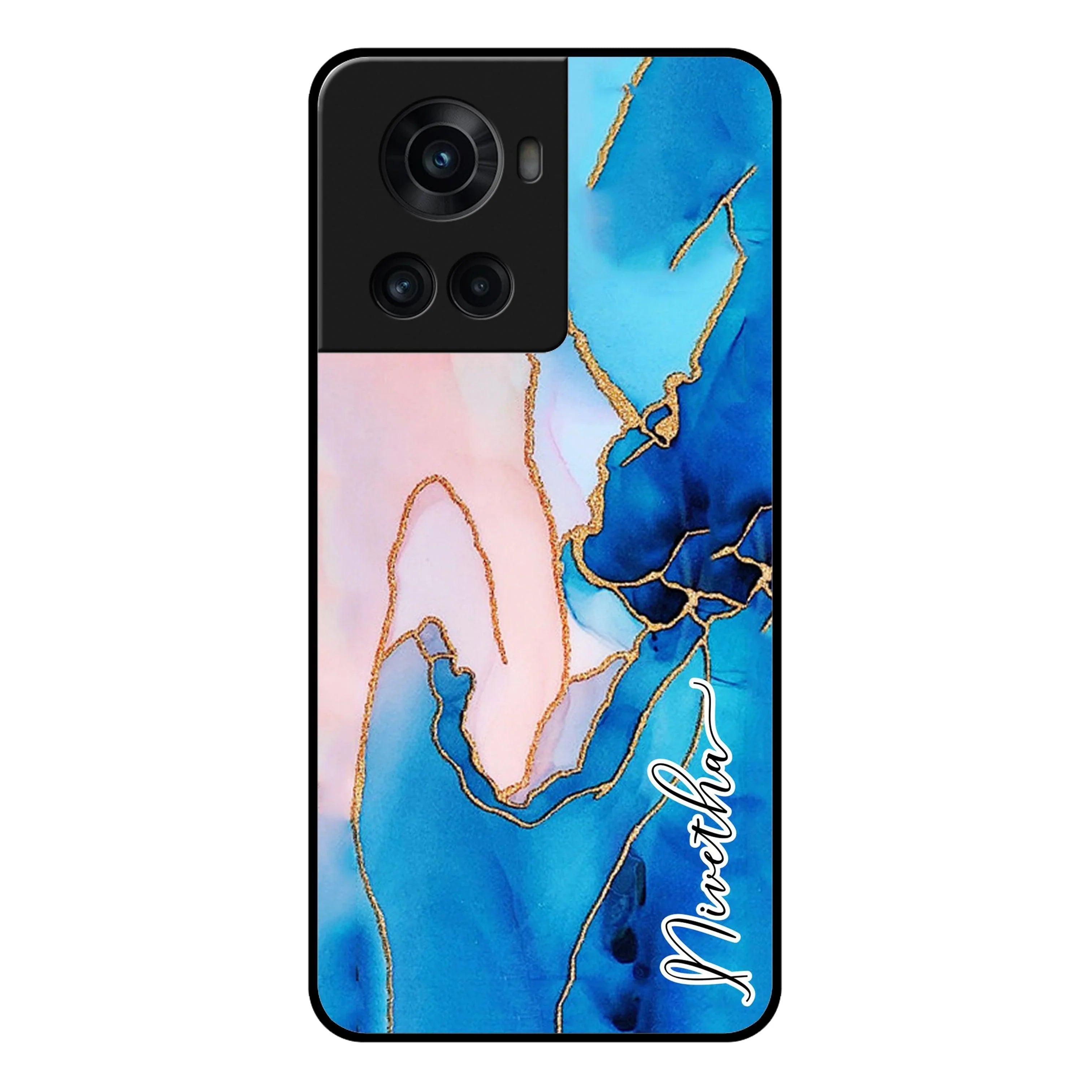 Blue Marble Glossy Metal Case Cover For OnePlus - ShopOnCliQ