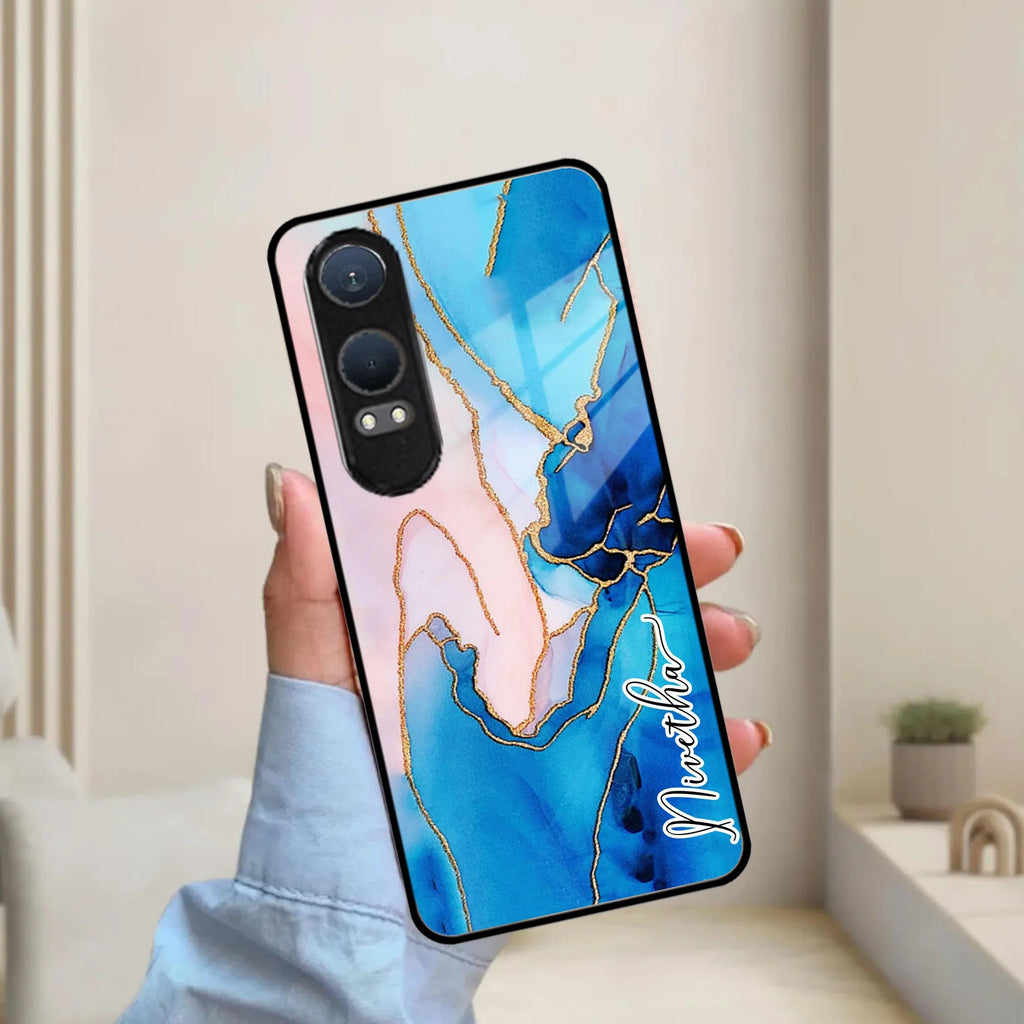 Blue Marble Glossy Metal Case Cover For OnePlus - ShopOnCliQ