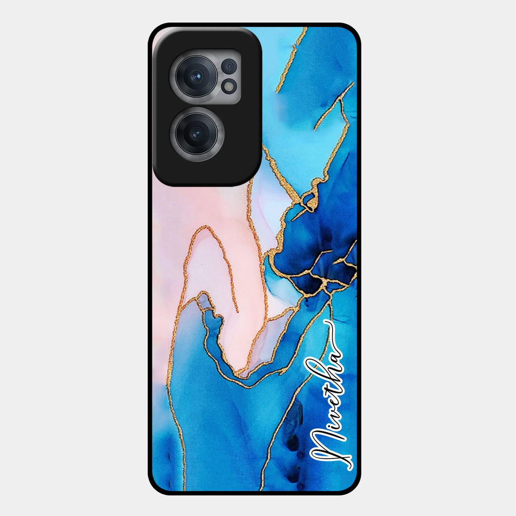 Blue Marble Glossy Metal Case Cover For OnePlus - ShopOnCliQ