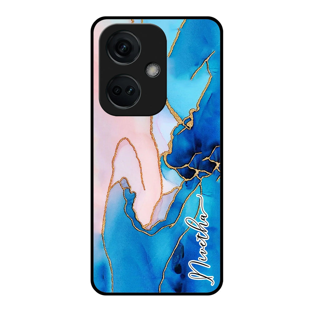 Blue Marble Glossy Metal Case Cover For OnePlus - ShopOnCliQ