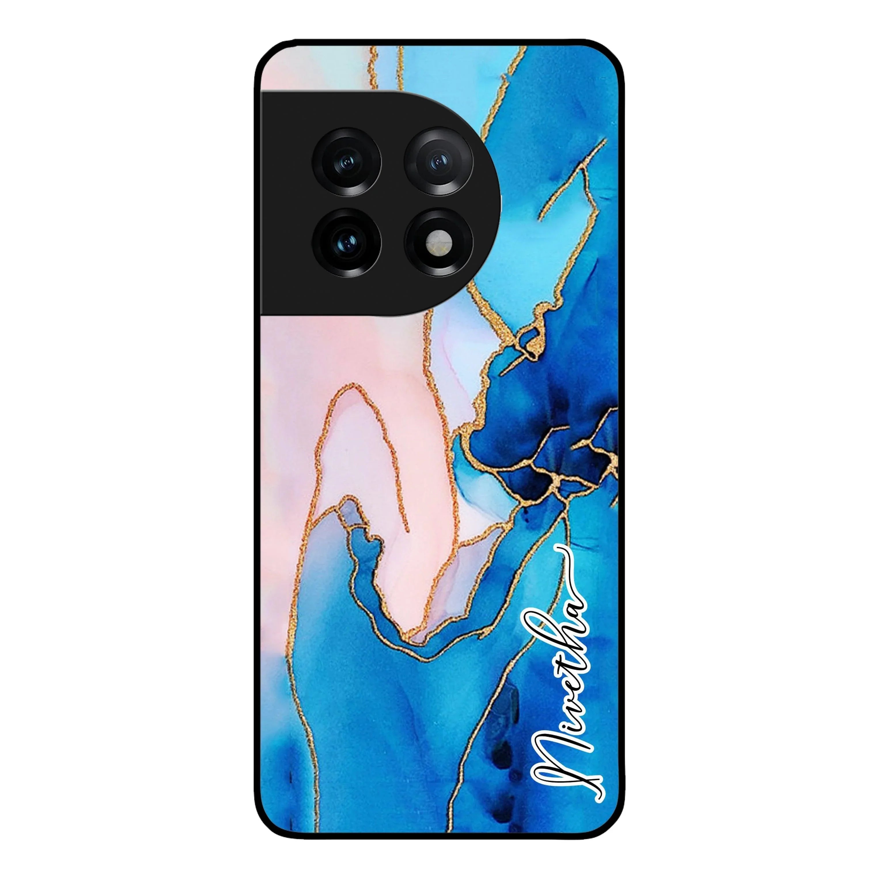 Blue Marble Glossy Metal Case Cover For OnePlus - ShopOnCliQ