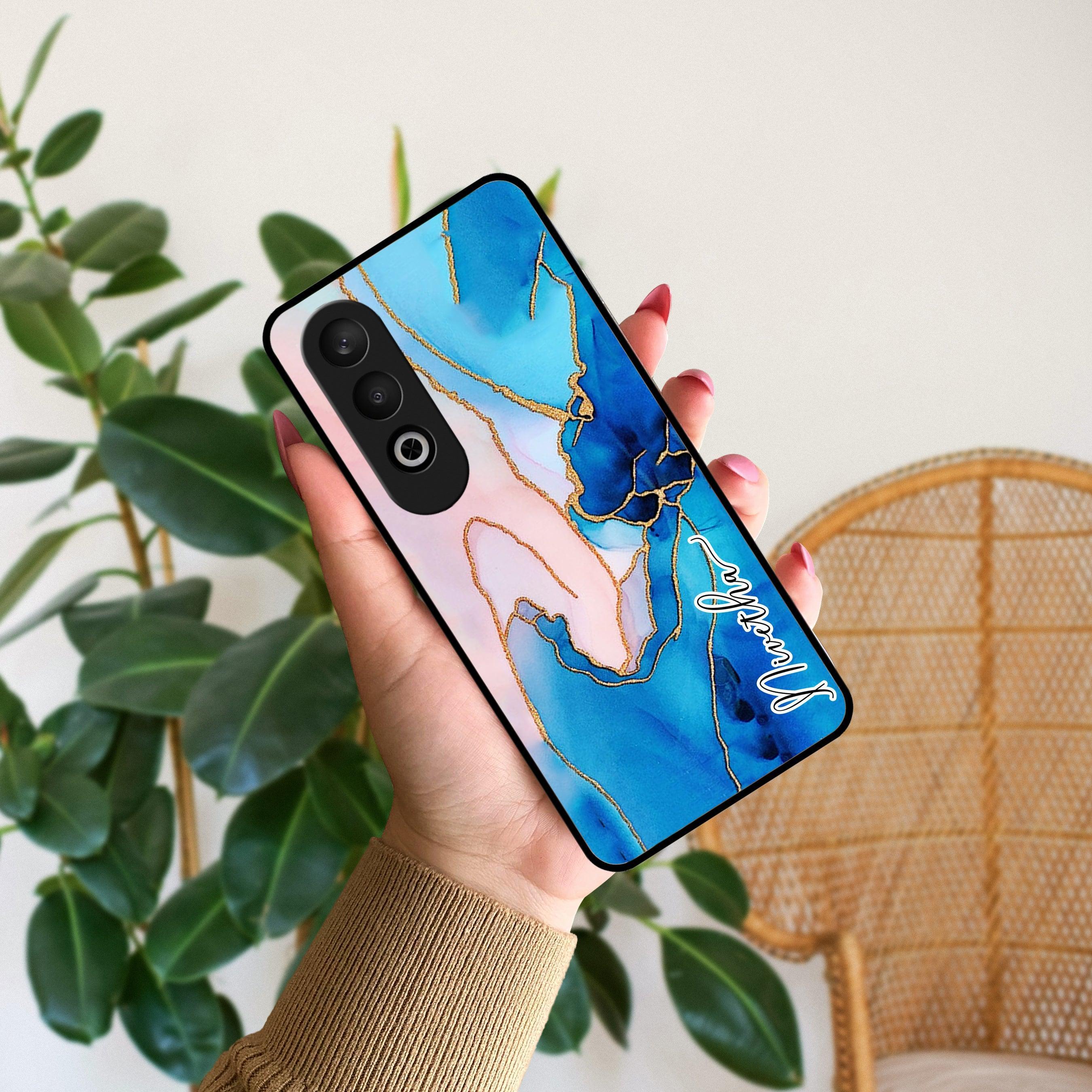 Blue Marble Glossy Metal Case Cover For OnePlus - ShopOnCliQ