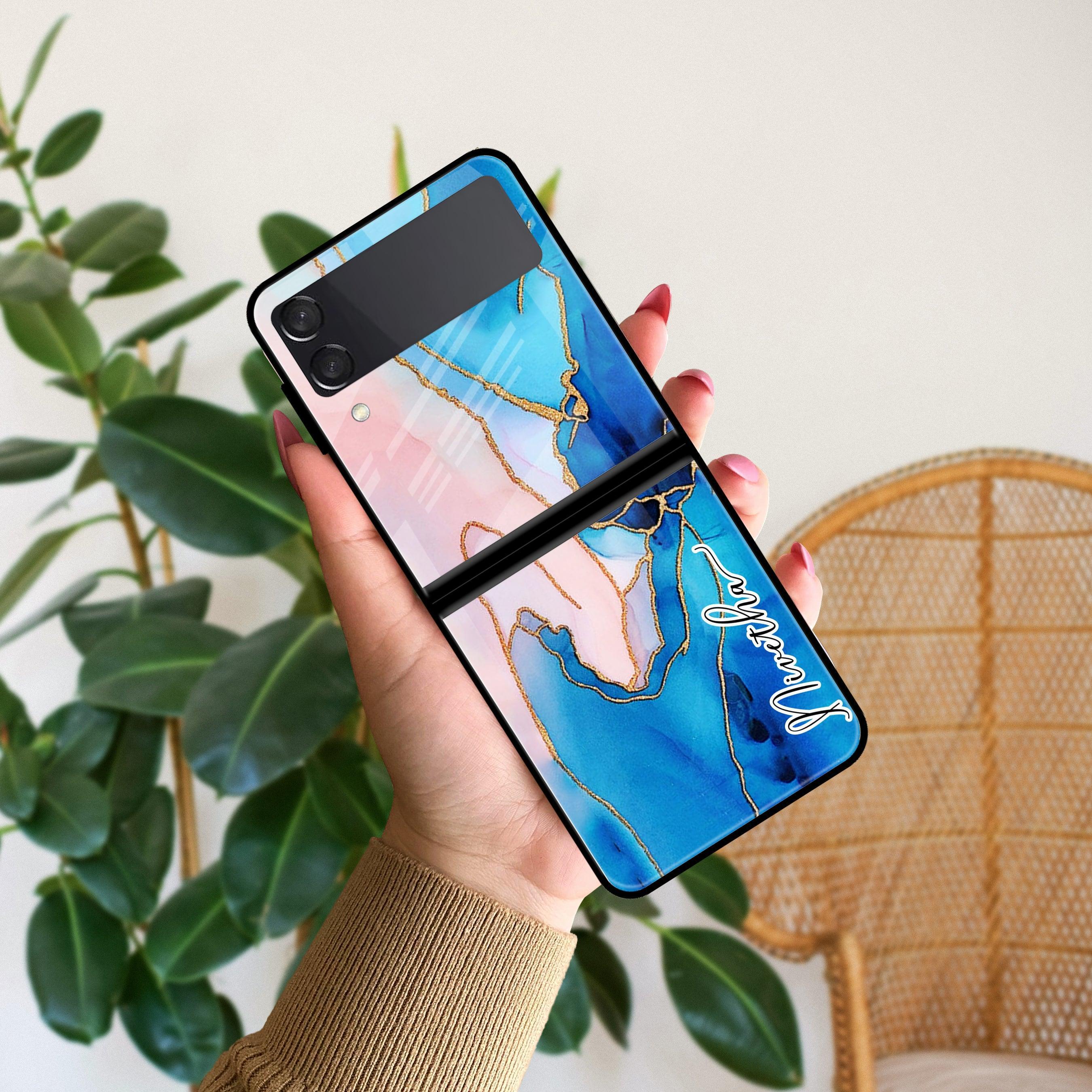Blue Marble Glossy Metal Case Cover For Samsung - ShopOnCliQ