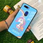 Blue Unicorn Queen Glass Phone Case For Oppo - ShopOnCliQ